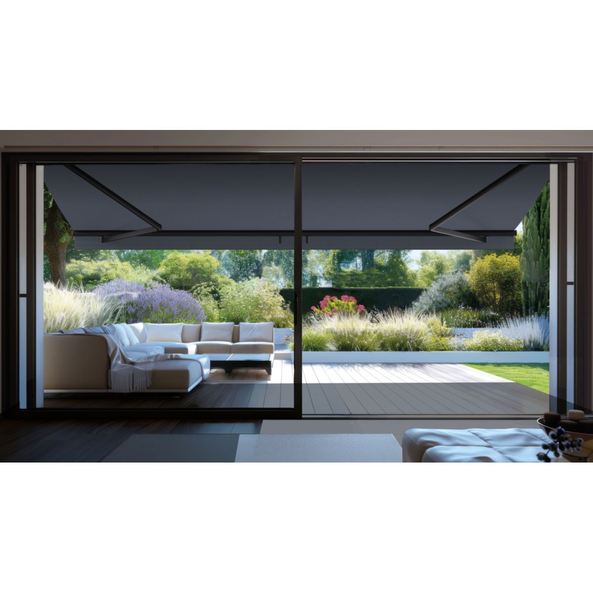 Durabil Gelenkarmmarkise Passat anthrazit 500x300 cm, Design Dark Grey Bild 7