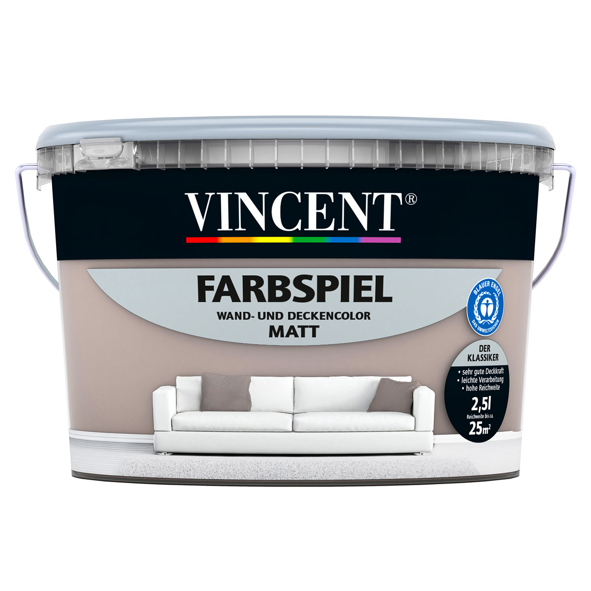 Vincent Farbspiel Kakao matt 2,5 L