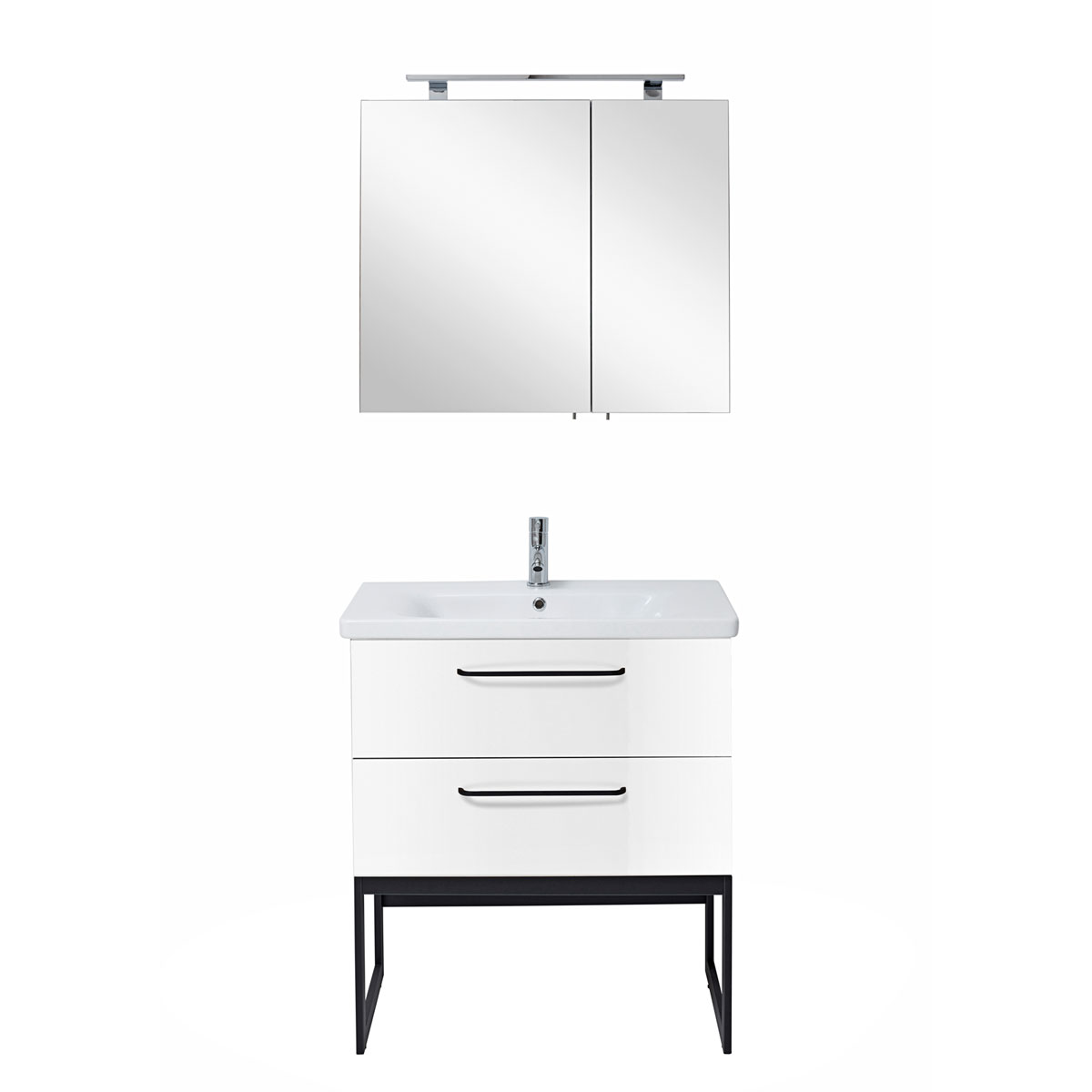 Badmöbel-Set Visby Weiß Bild 1