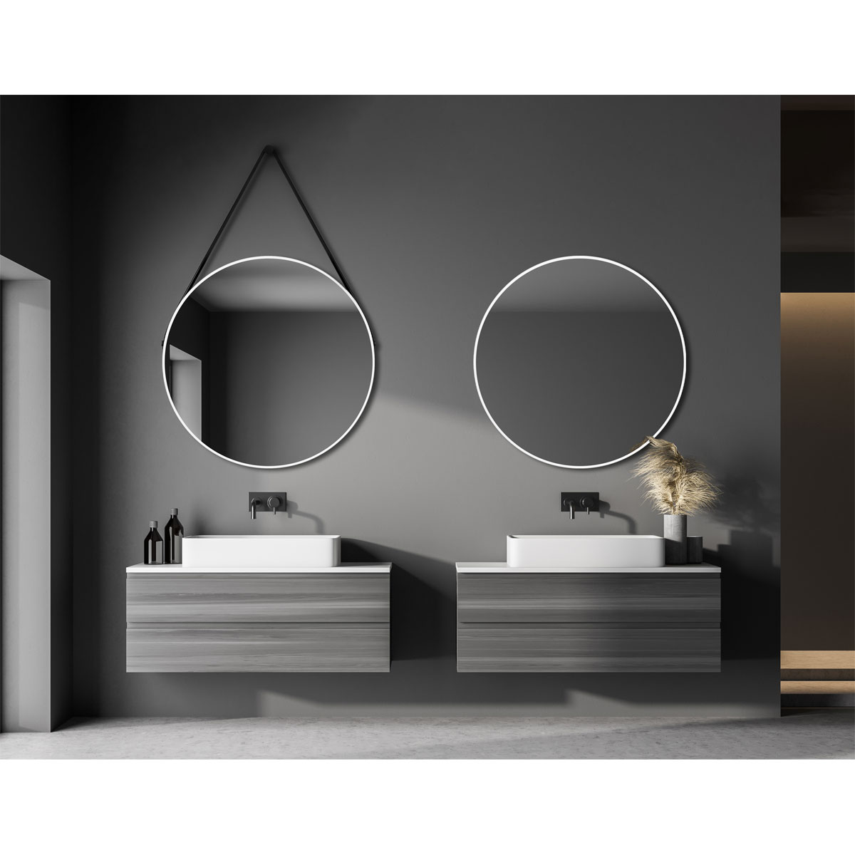 DSK  Design Spiegel Silver Coiffeur White Dm 80 cm Bild 5