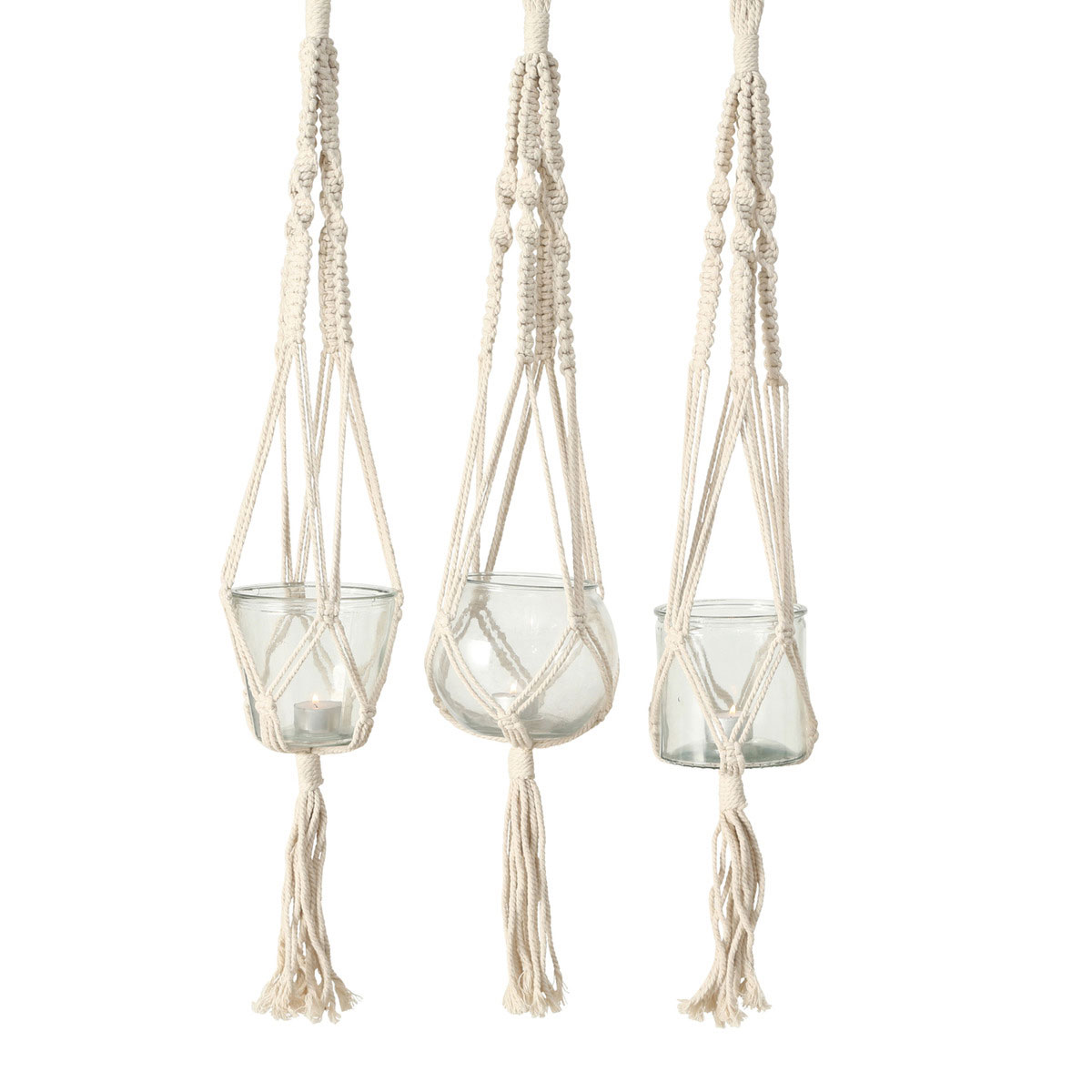 Dekohänger Makramee inklusive Glaseinsatz