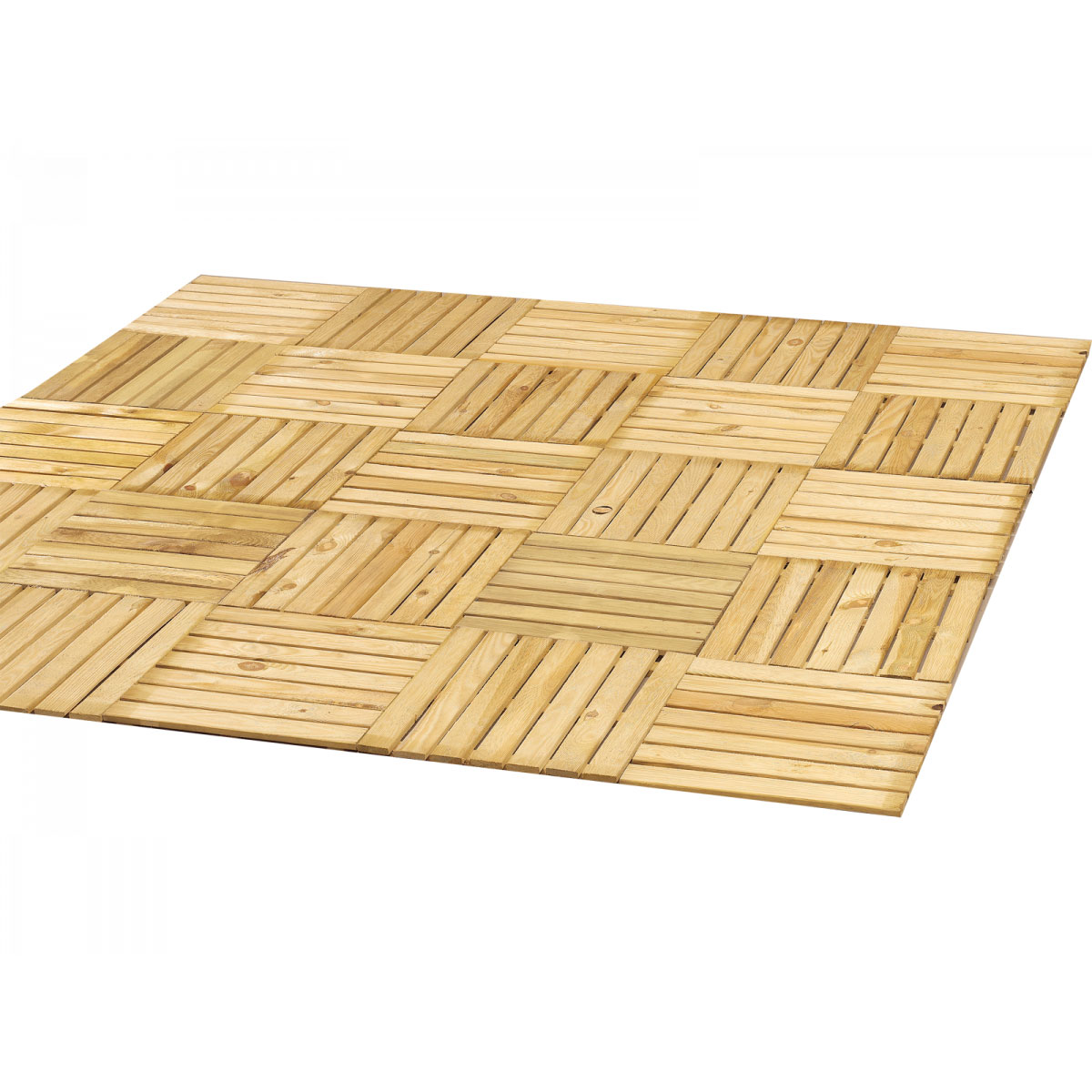 Holzfliese Kiefer geriffelt braun 50 x 50 cm Bild 2