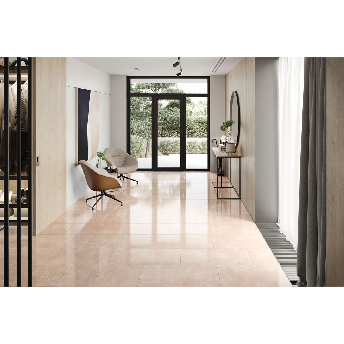 Laminat XL Fliese Hochglanz Botticino 810 x 400 x 8 mm Bild 4