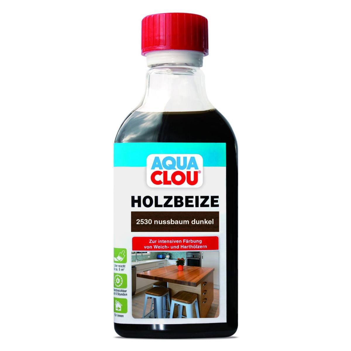 Clou B11 Aqua Holzbeize Nussbaum dunkel 250 ml