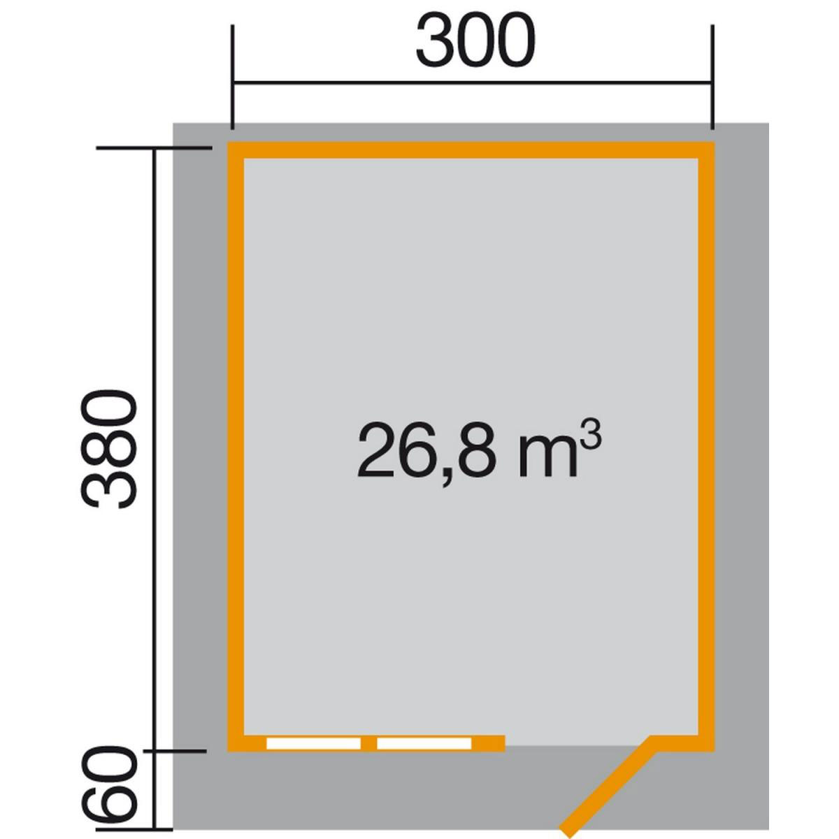 Weka Gartenhaus 139 380 x 450 x 262 cm Bild 2
