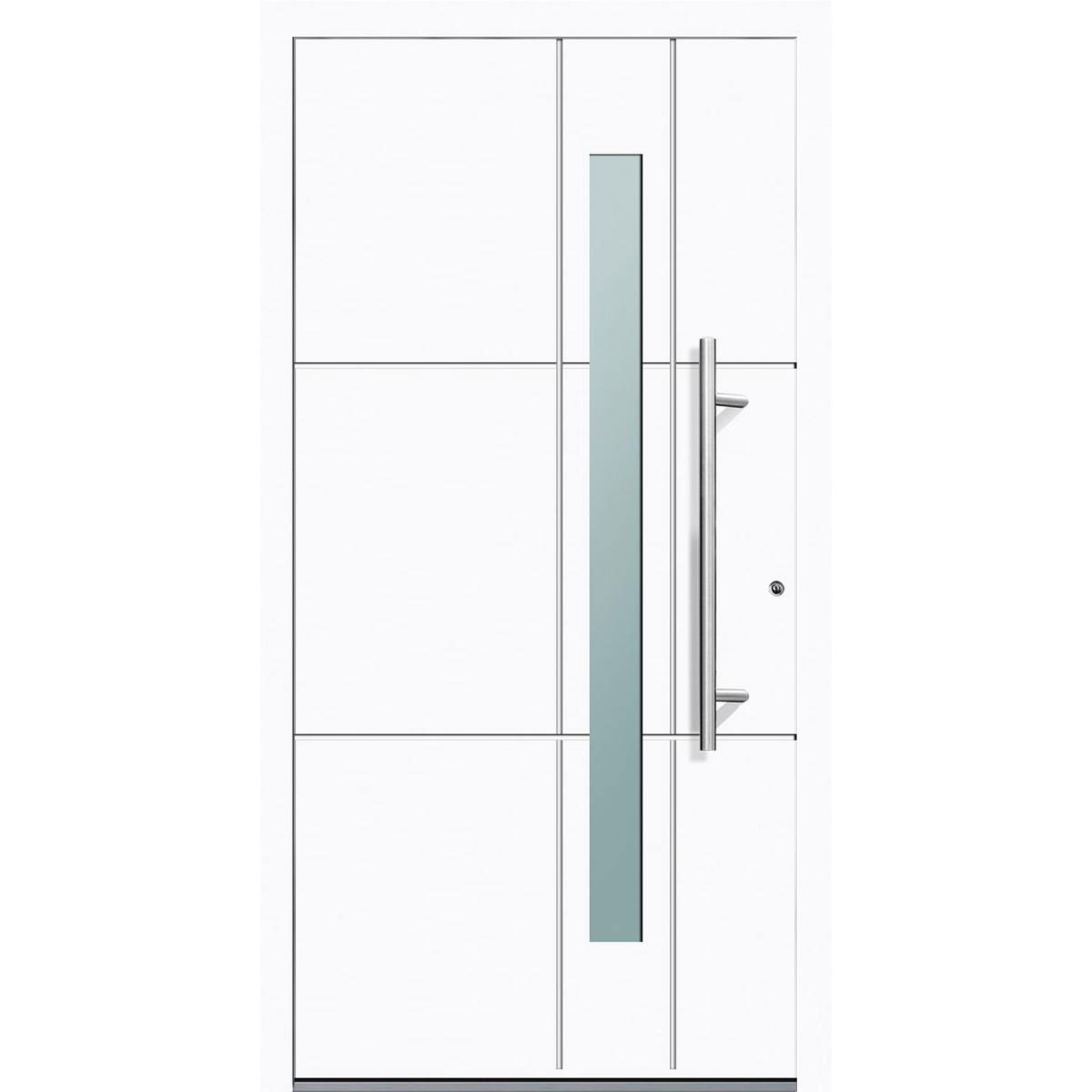 Aluminium Sicherheits-Haustür Palermo Exklusiv 75 mm weiß 110 x 210 cm Anschlag rechts inkl Griffset Bild 1
