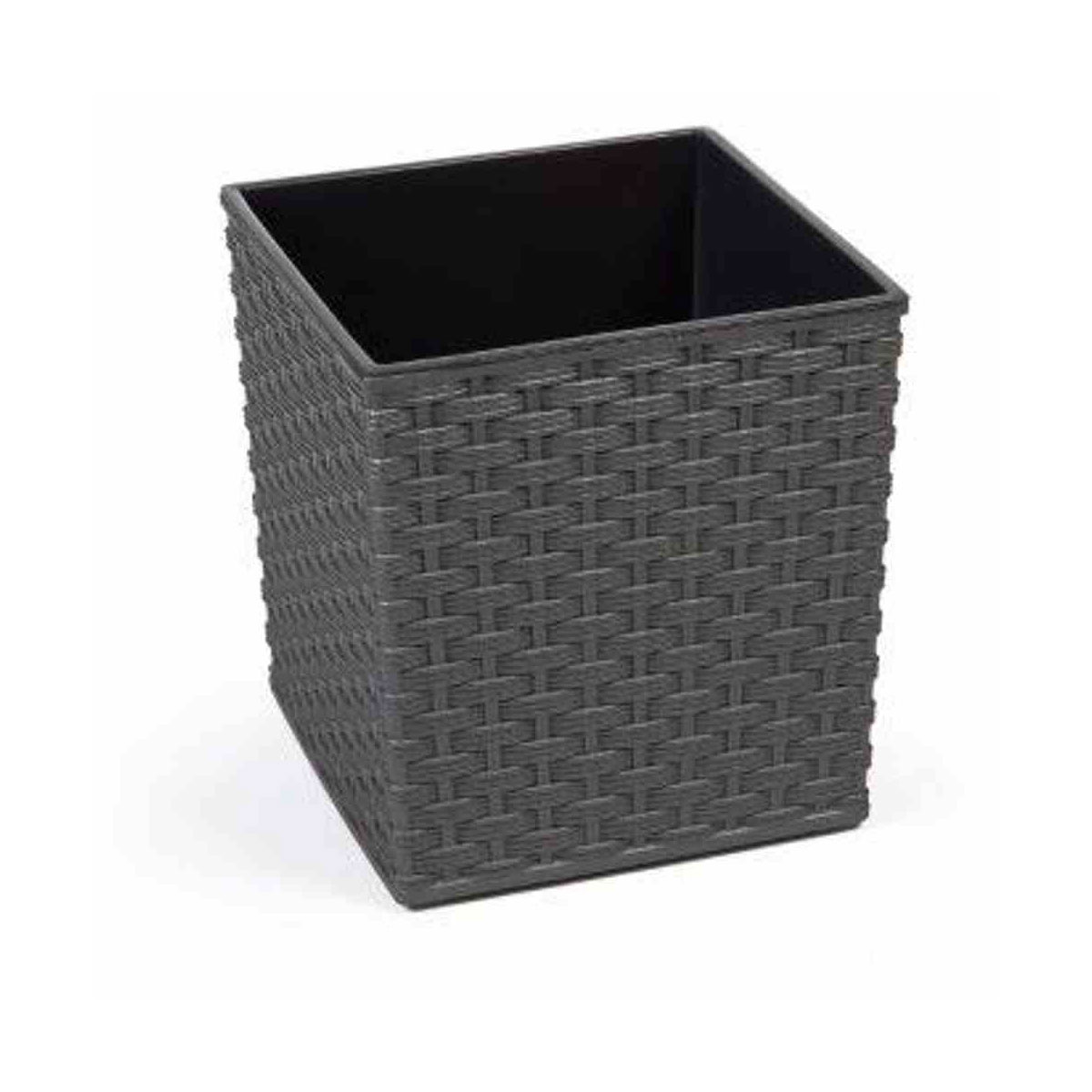 Siena Garden Pflanzgefäß Marle 25 x 25 x 26 cm graphit Rattanoptik