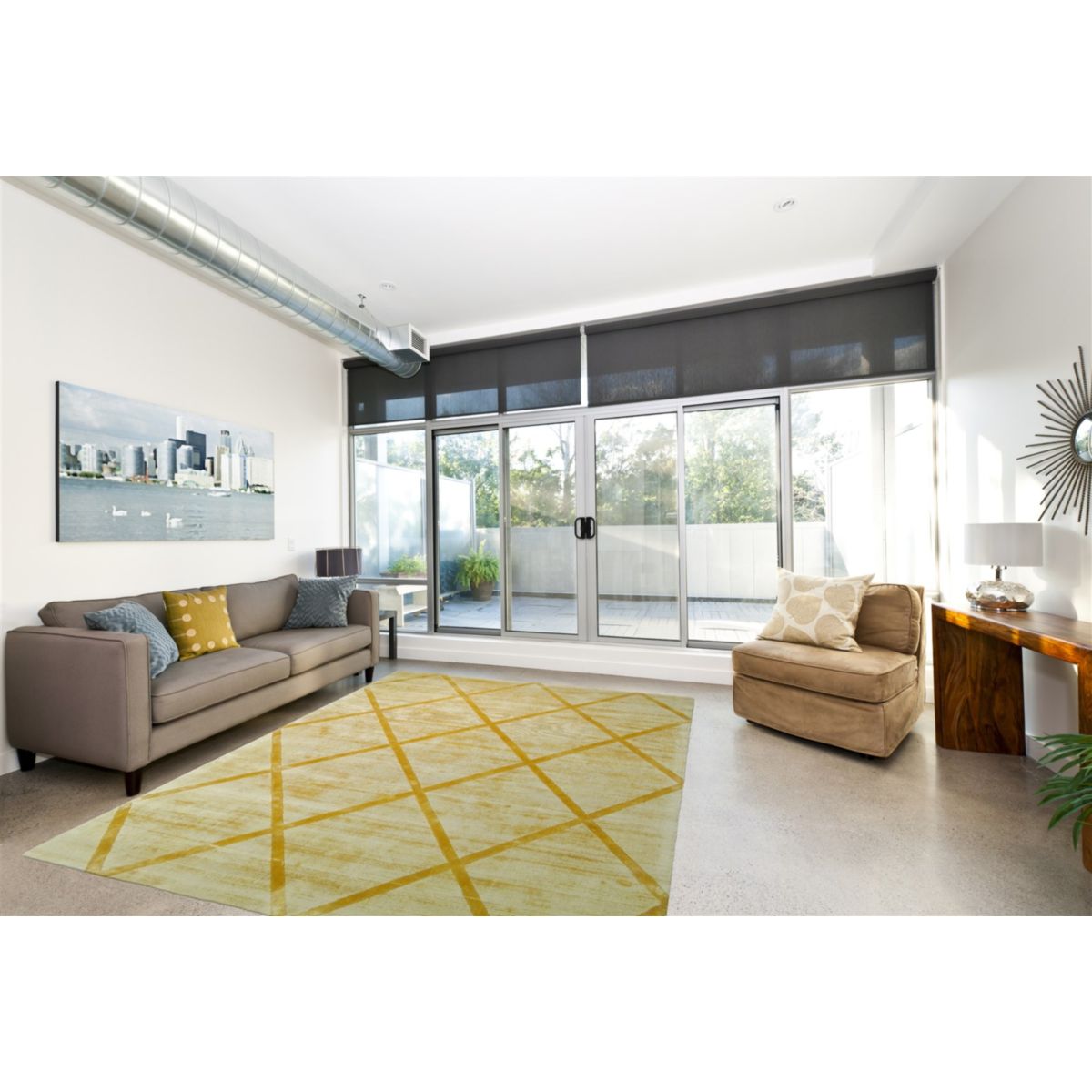 Kurzflorteppich „Luxury 210“ Gelb, 160x230cm Bild 5