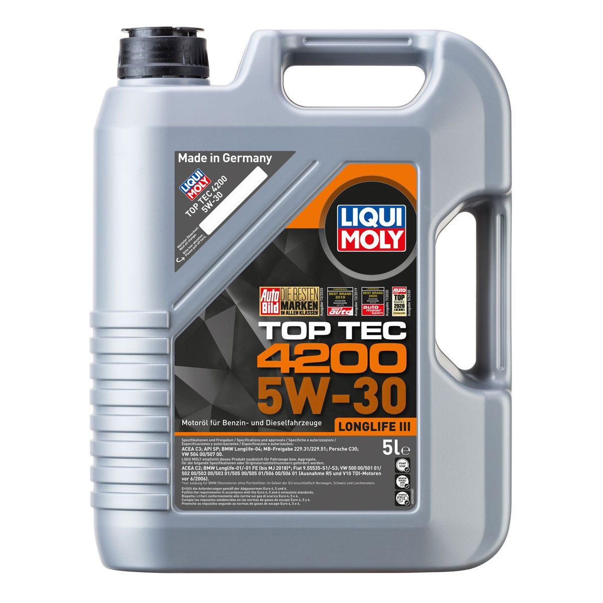 Liqui Moly Leichtlauf-Motor-Öl Top Tec 4200 5W-30 5 L