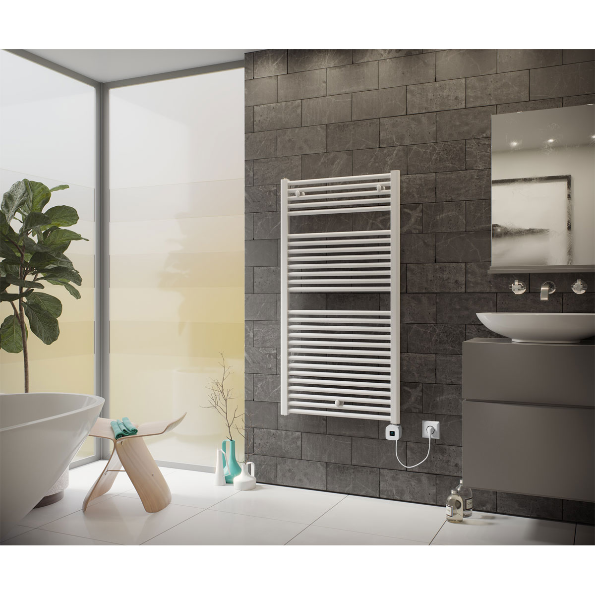 Ximax  Elektrischer Handtuchwärmer Tip 1691 x 600 mm 900 Watt Typ 7 Weiß