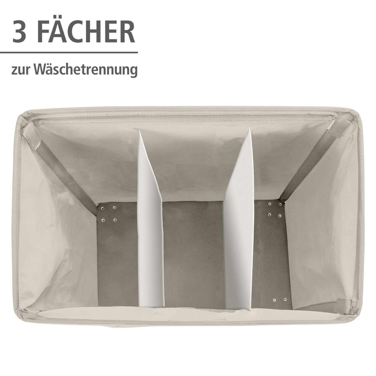 Wenko  Wäschesammler Trivo Beige Wäschekorb 116 l Bild 3