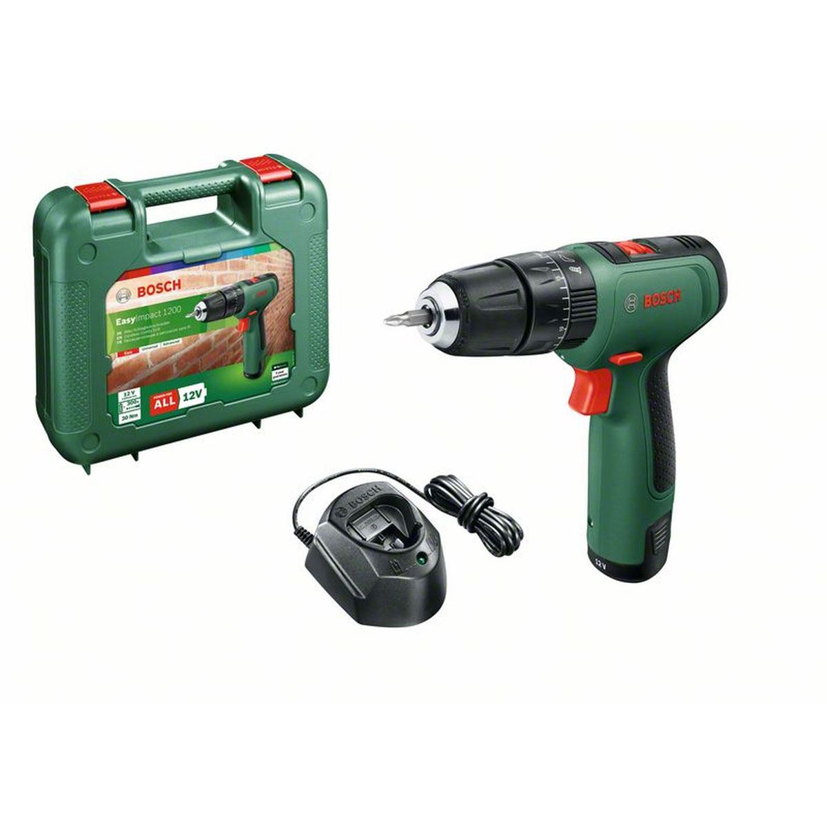 Bosch   Akku-Schlagbohrschrauber-Set EasyImpact 1200 1 Akku 4-teilig Bild 1