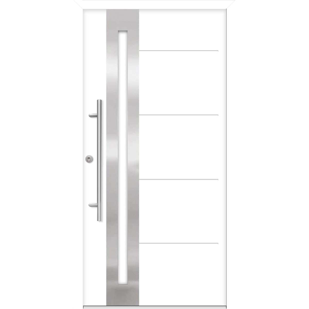 SplenDoor  Premium-Haustür Passivedoor Eksjo RC2 energiesparend einbruchsicher weiss 100 x 200 cm links Bild 1