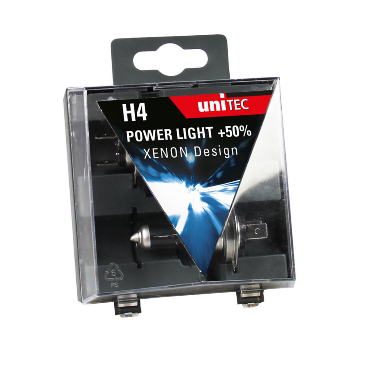 Unitec  Auto Scheinwerferlampe h4 Power Light 2 Stück