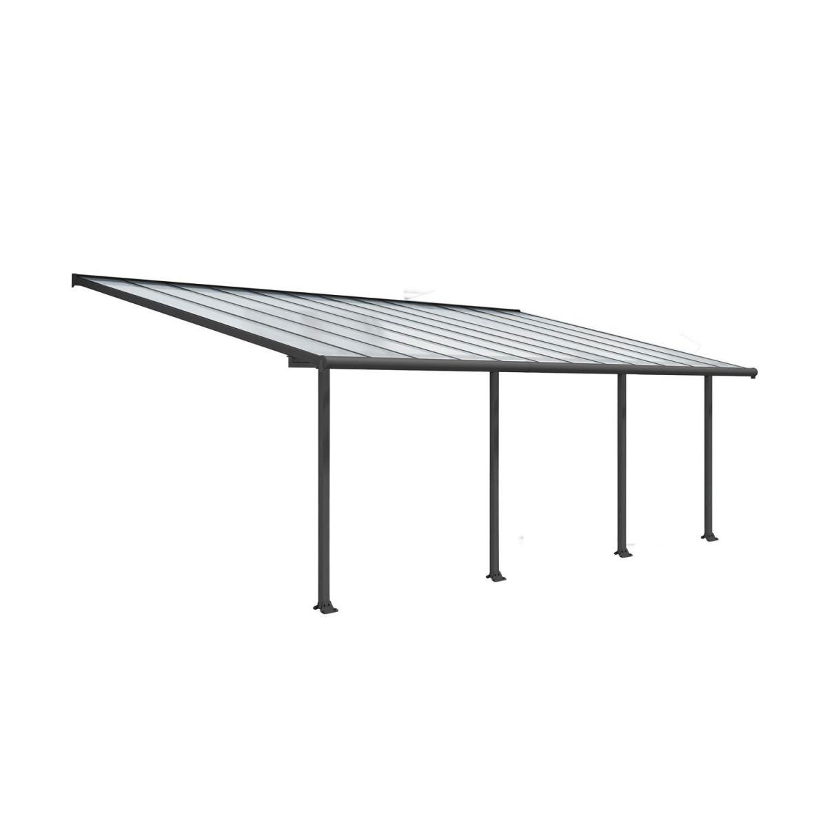 Palram Terrassenüberdachung Olympia 300 x 730 cm grau Bild 1