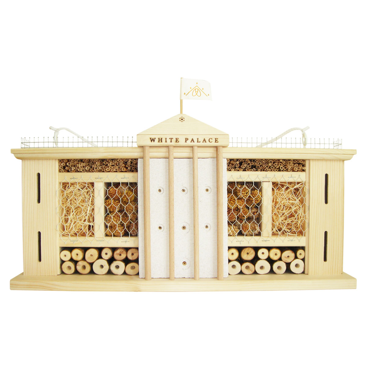 dobar Insektenhotel Weißer Palast 58 x 30 x 12 cm beige