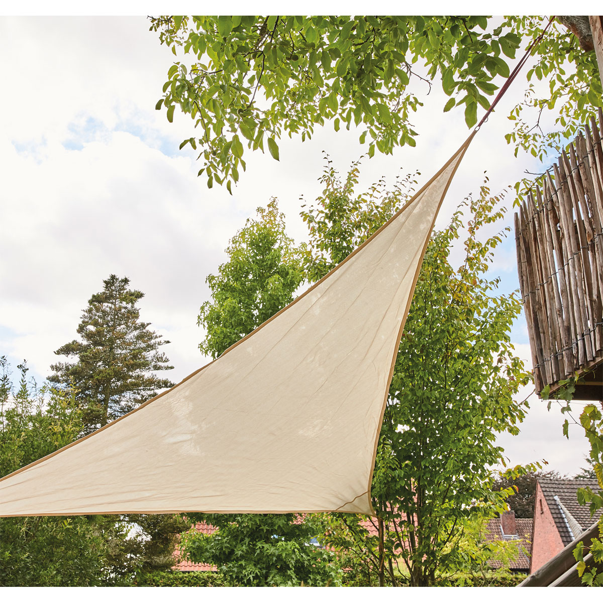 Siena Garden Dreieck-Sonnensegel Solino 500 x 500 x 500 cm natur Bild 4