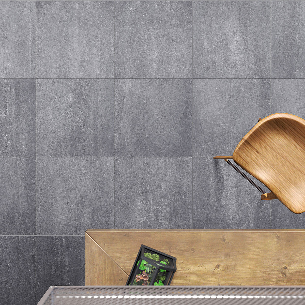 Feinsteinzeug Cemlam anthrazit 60 x 60 cm Bild 2