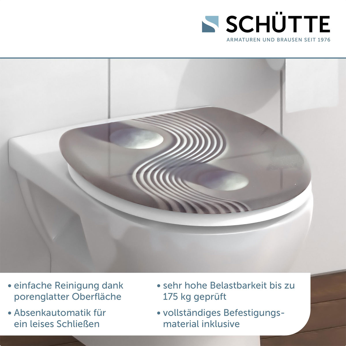 Schütte Duroplast WC-Sitz YING und YANG mit Absenkautomatik Bild 4
