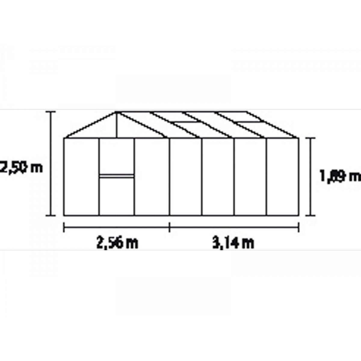 Vitavia Gewächshaus Zeus 8100 8,1m² 10 mm Einscheibensicherheitsglas silber Bild 2