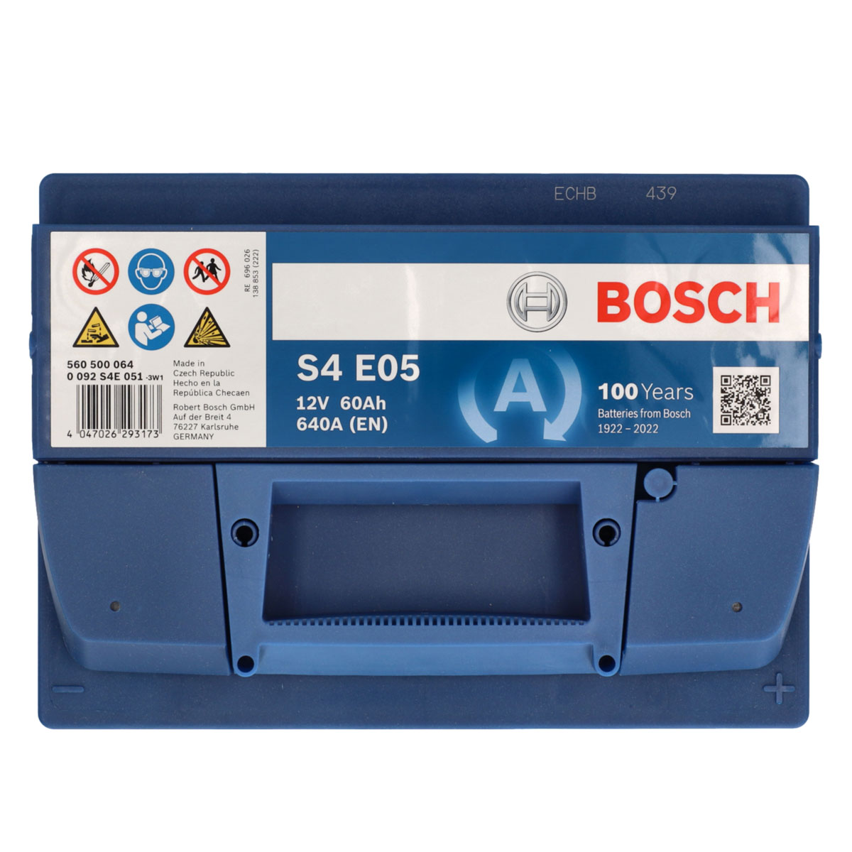 Bosch Autobatterie S4 EFB 60Ah/640A Bild 2