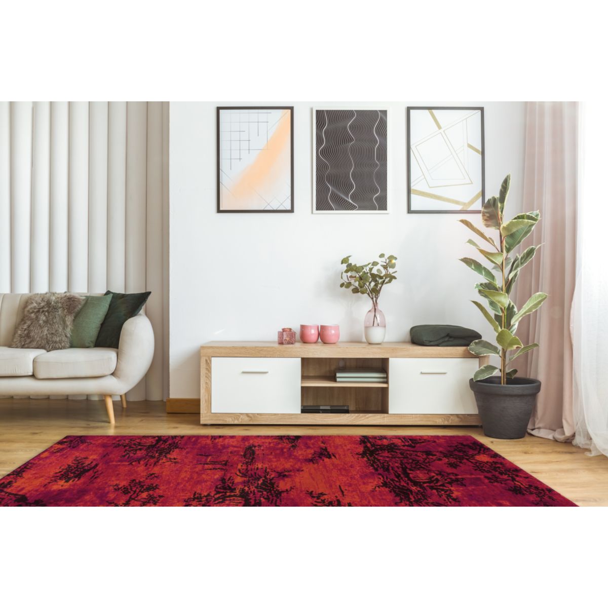 Vintage 5206 Rot 170cm x 240cm Bild 2