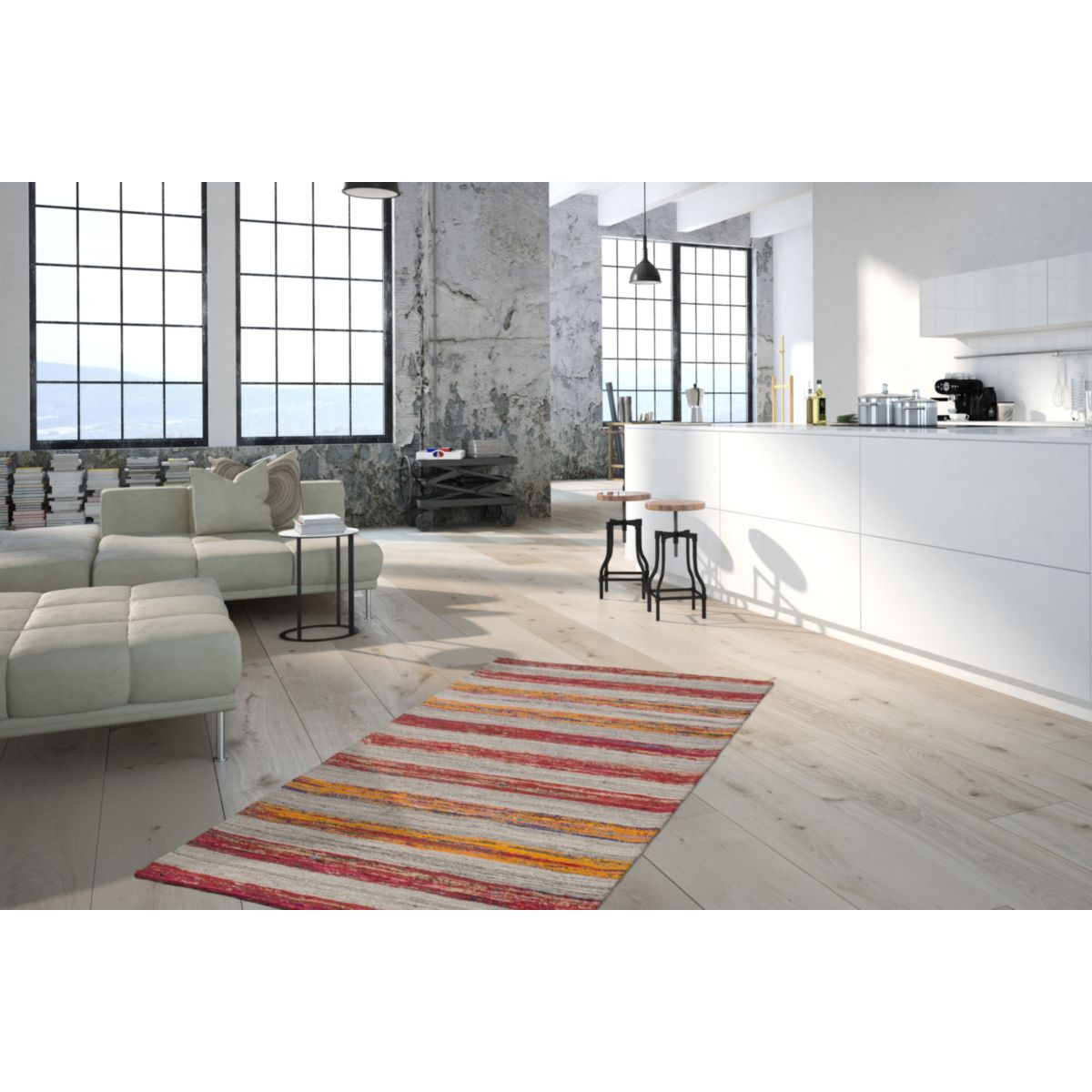 Duarte 210 Natur / Rot 160cm x 230cm Bild 2