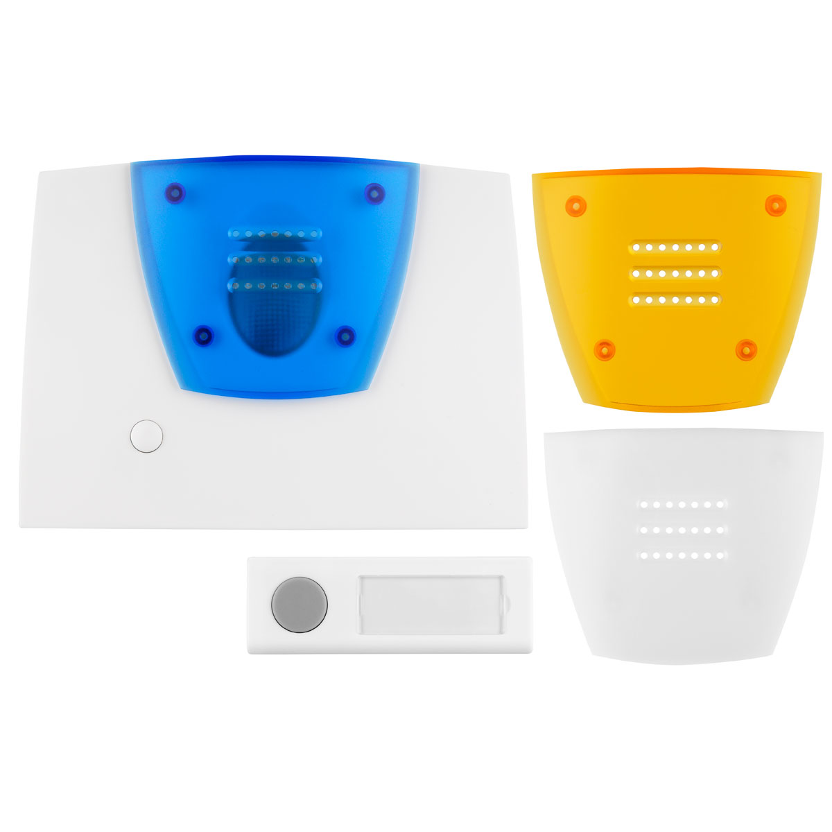 REV Ritter  Funk-Gong mit Taster Blitzlicht & 3 verschiedene Klänge 150 m weiß