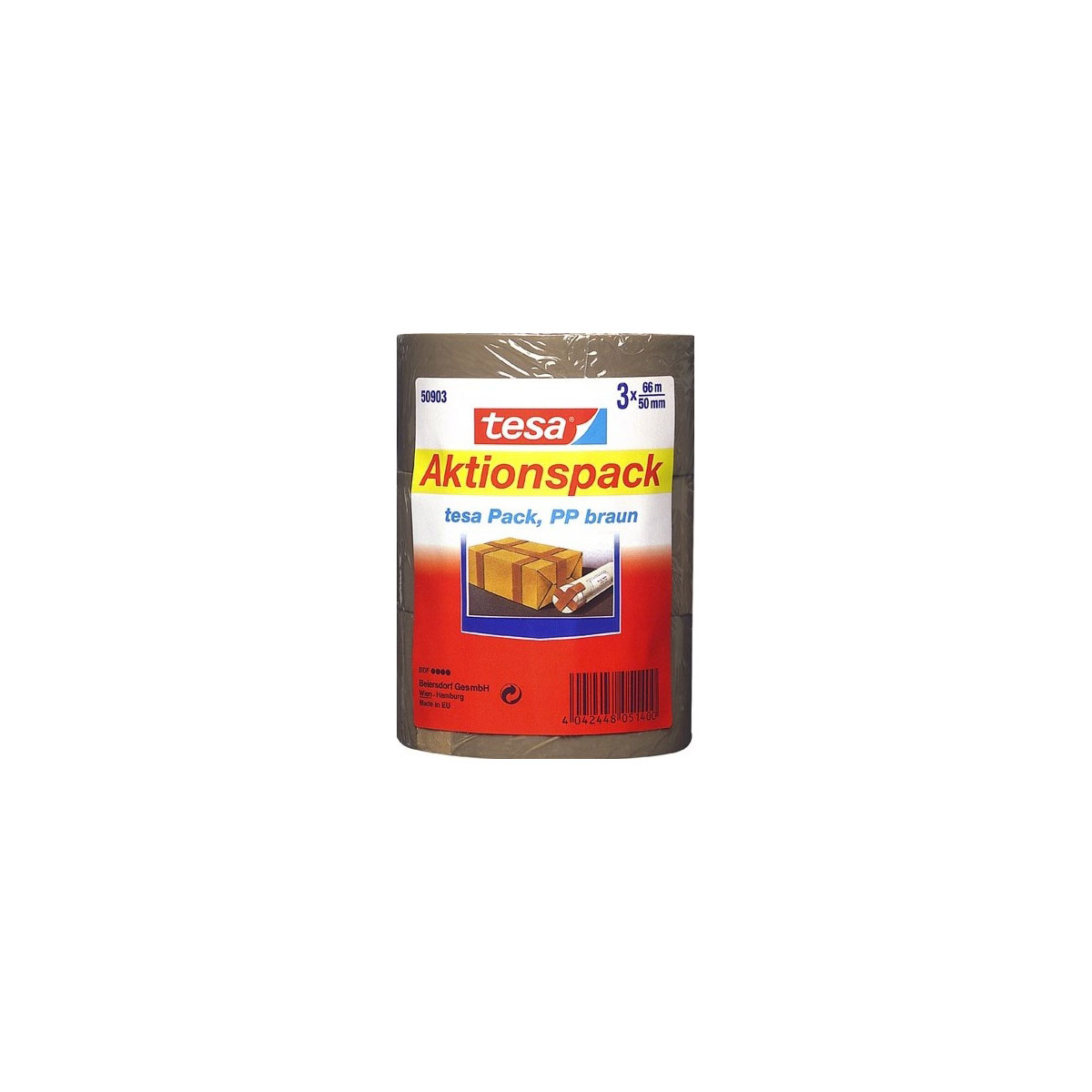 Packband braun 66 m x 50 mm 3 Stück