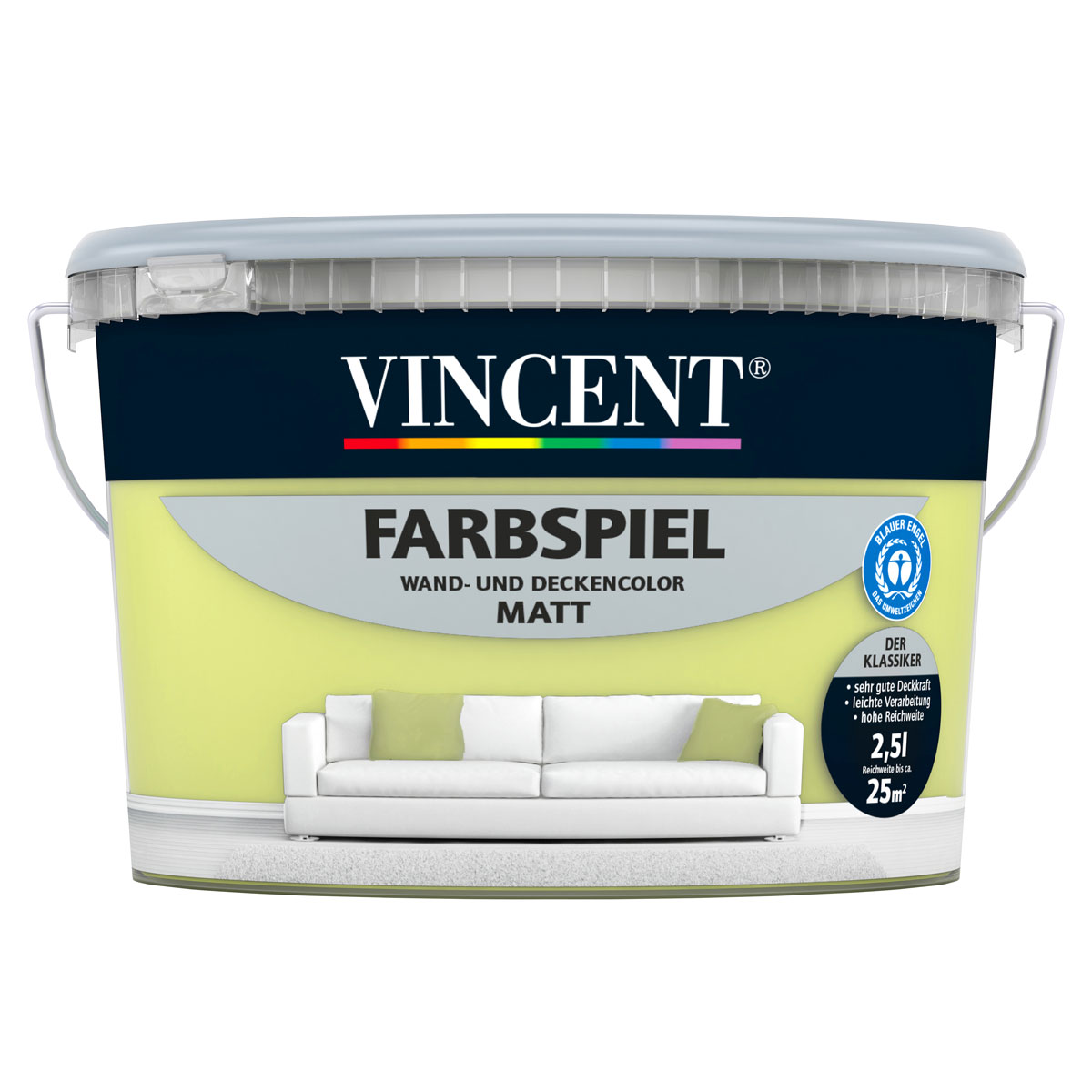 Vincent Farbspiel Limone matt 2,5 L