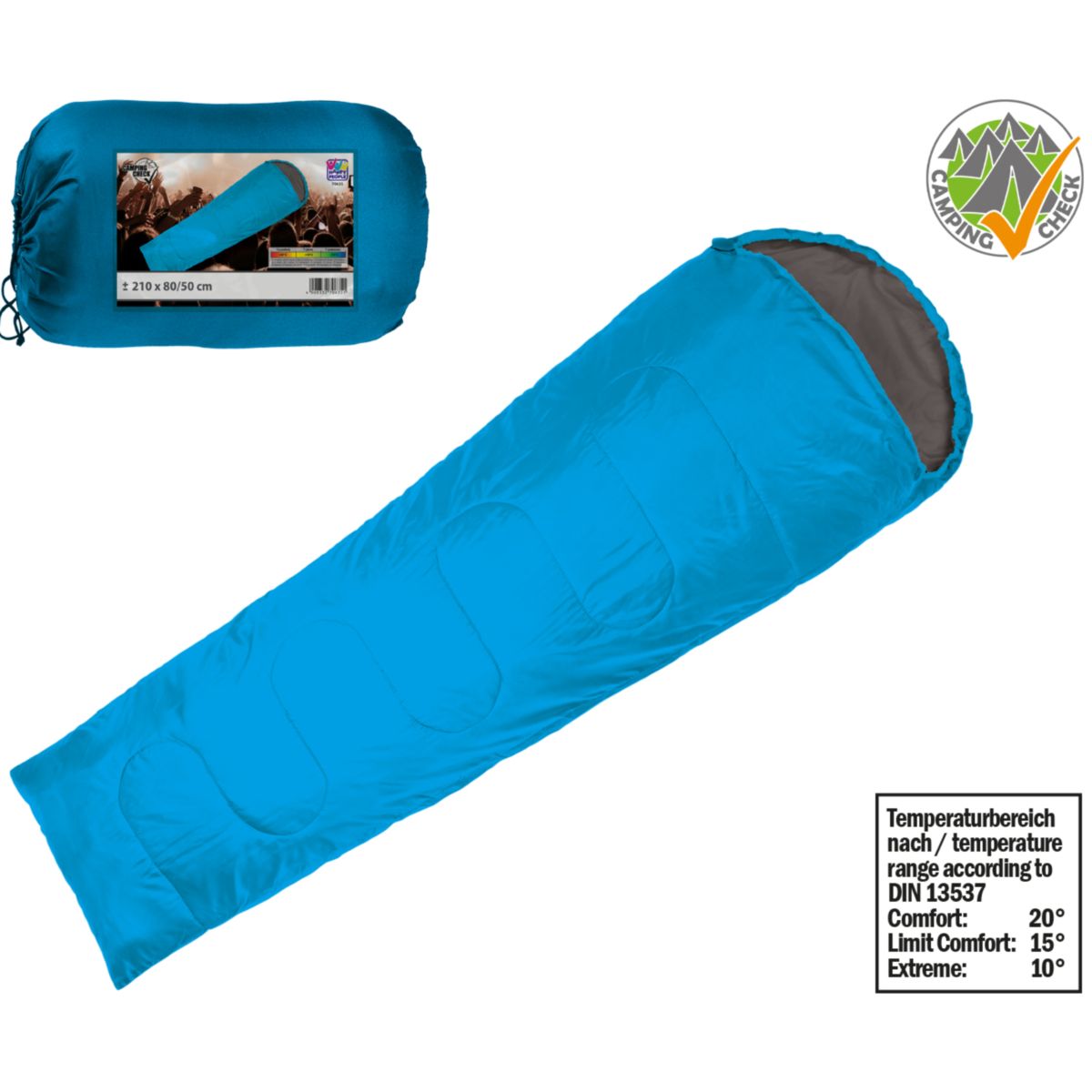 Happy People Festival-Schlafsack blau
