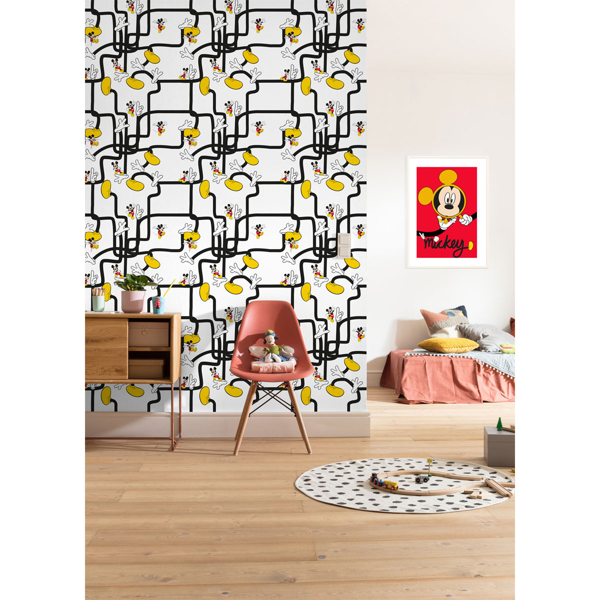 Komar  Vlies Fototapete Mickey Mouse Foot Labyrinth 200x280 cm