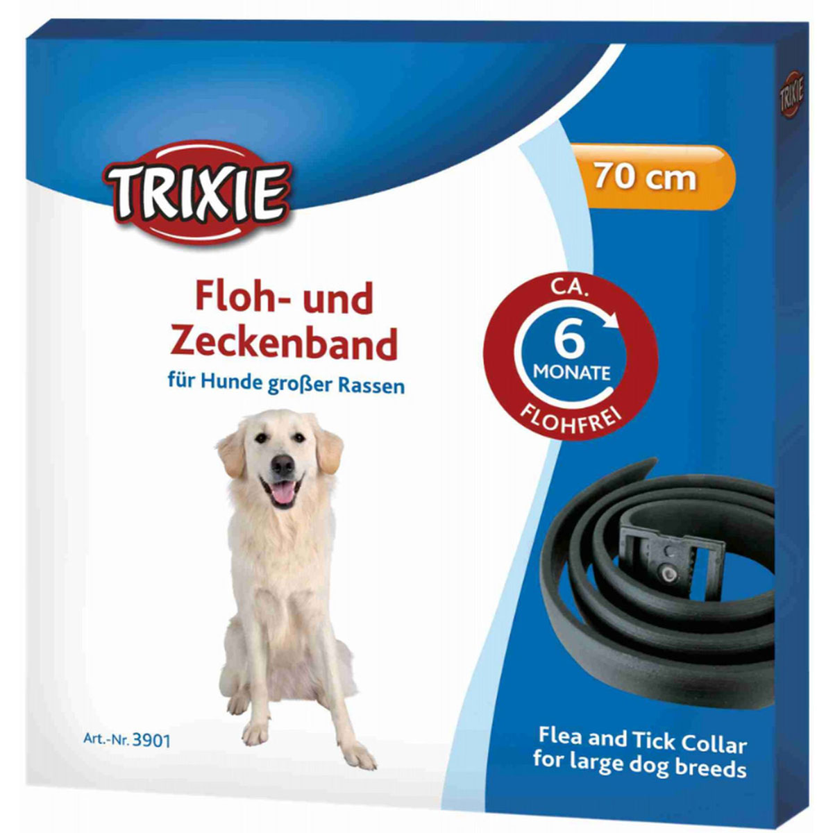 Trixie  Dog Floh- Zeckenhalsband schwarz 65 cm