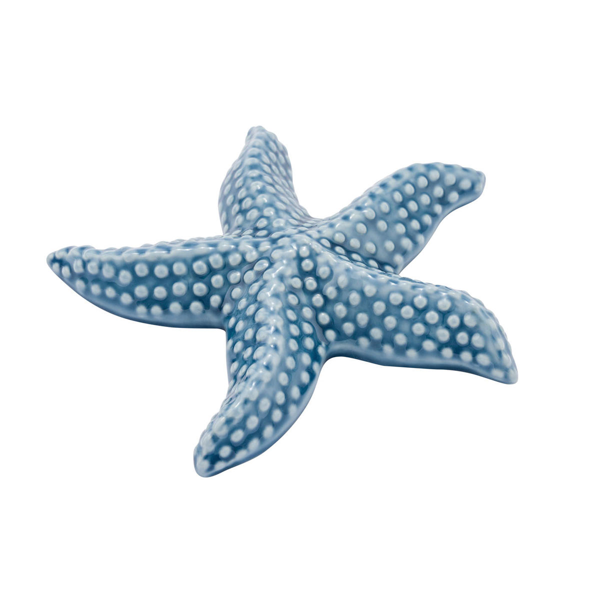 Keramik-Seestern 15 x 3 x 15 cm blau