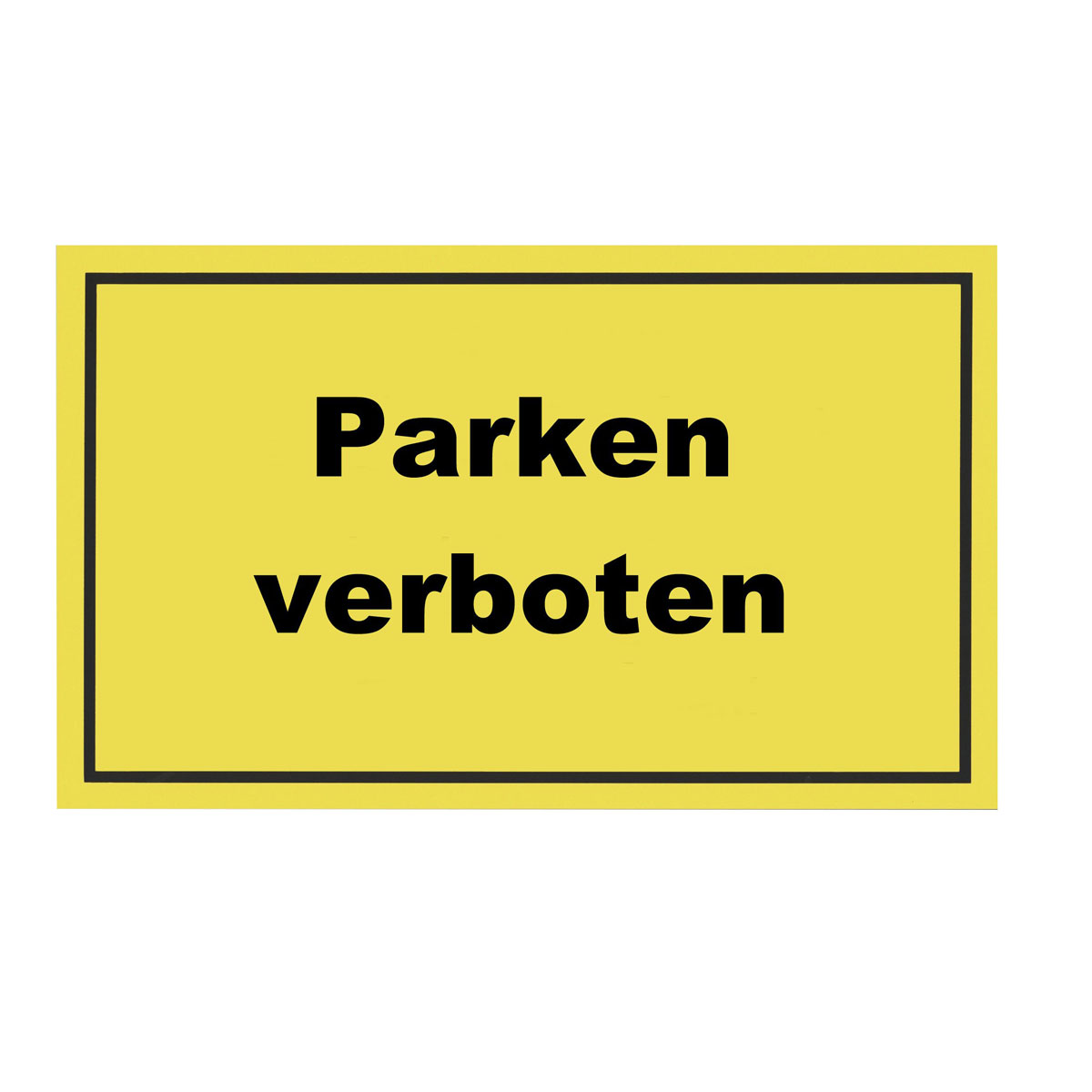 Metafranc Verbotsschild Parken verboten Kunststoff gelb