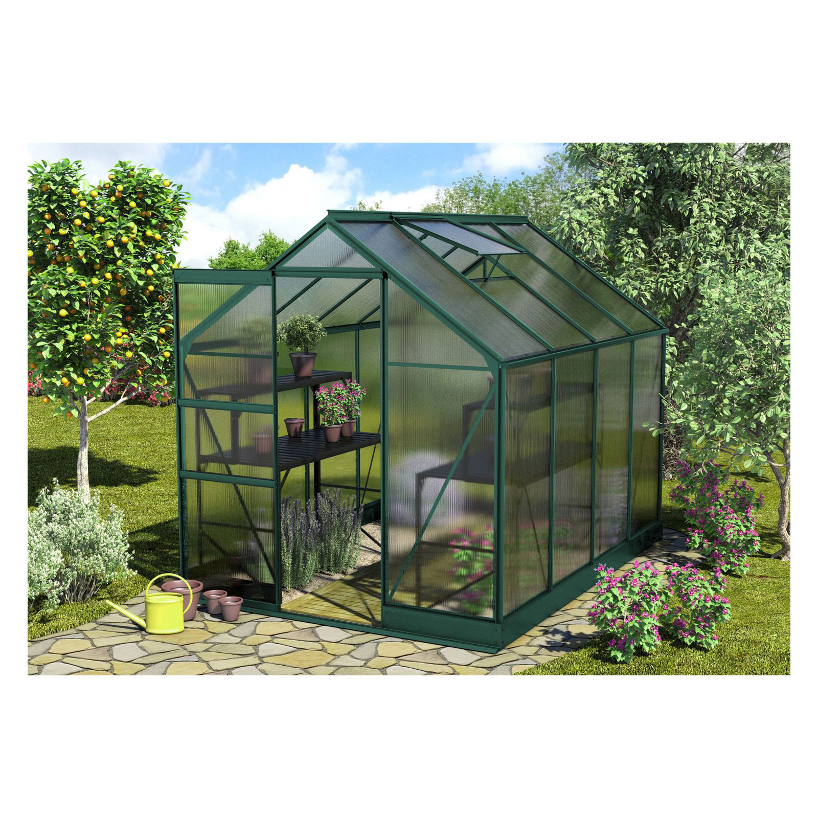 Vitavia Gewächshaus Apollo 5000 5m² 4 mm Hohlkammerplatten smaragd