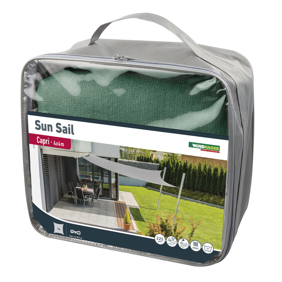 Vierec-Segel Capri 4 x 4 m olive Bild 4