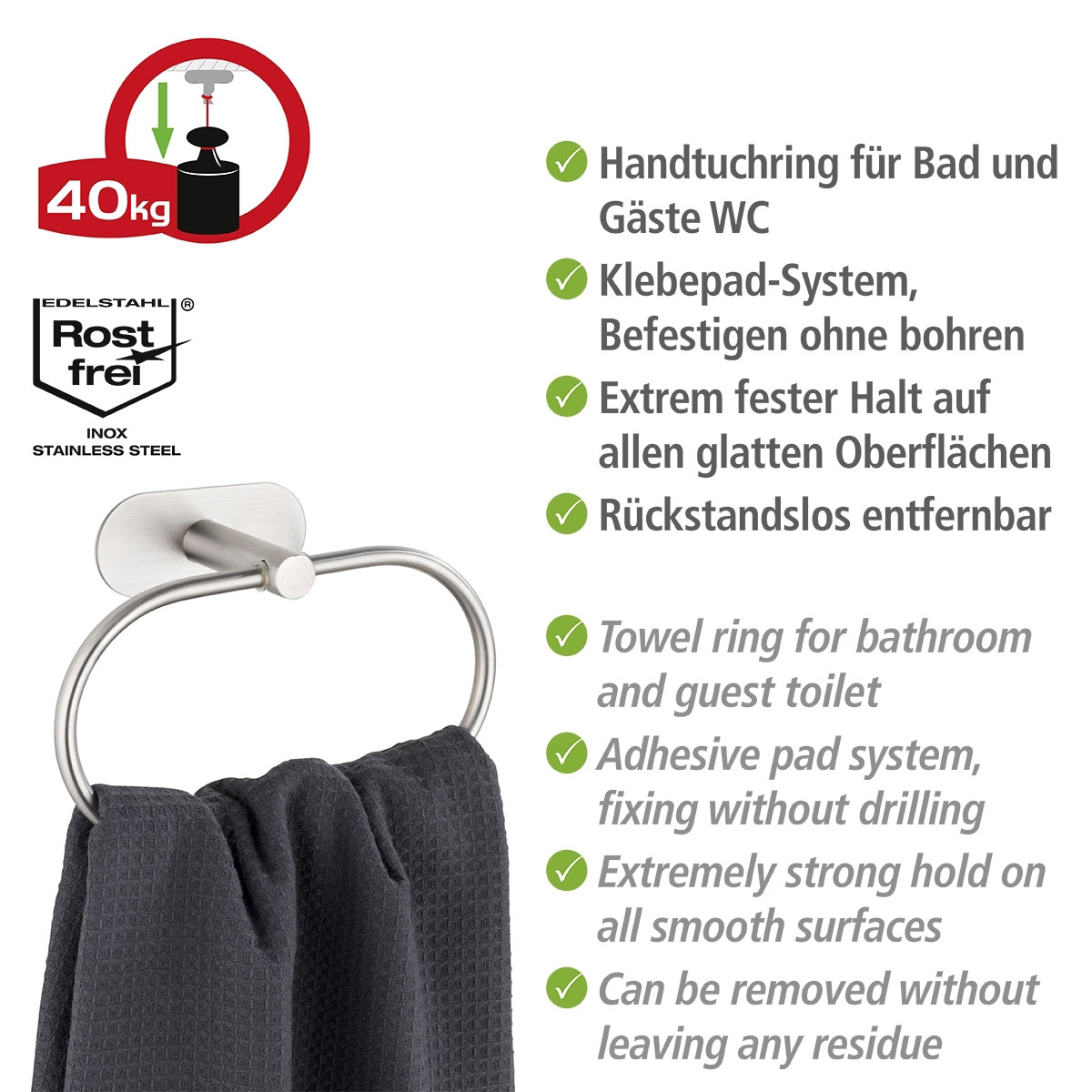 Wenko Turbo-Loc Handtuchring Orea Bild 2
