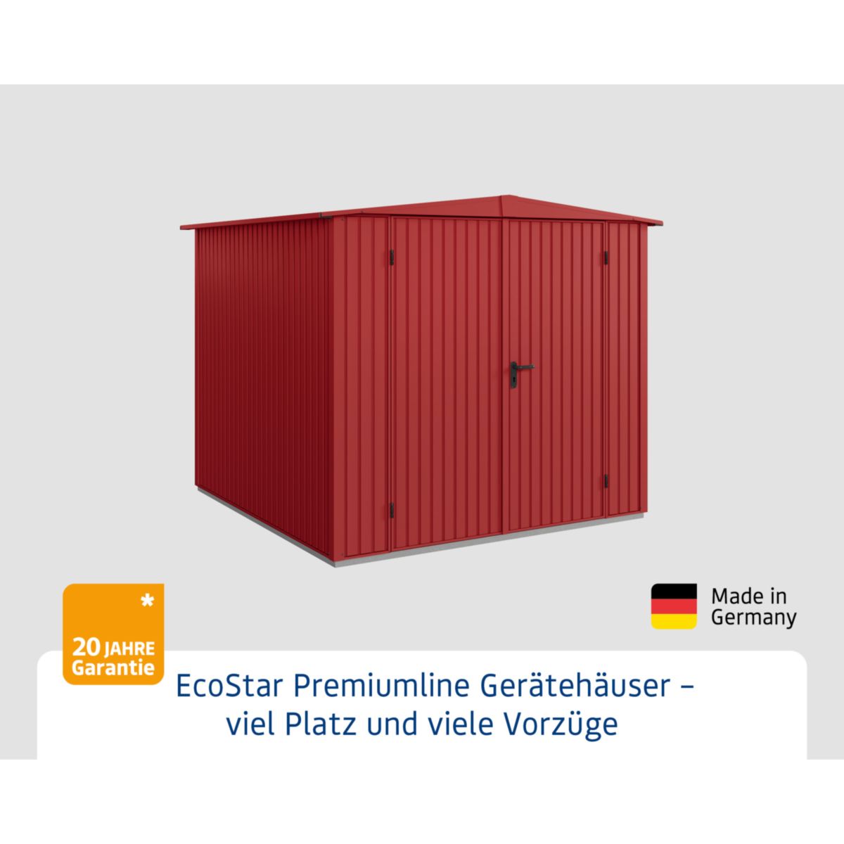 EcoStar  Gerätehaus Trend-STyp 2RAL3004 2 flg Bild 3
