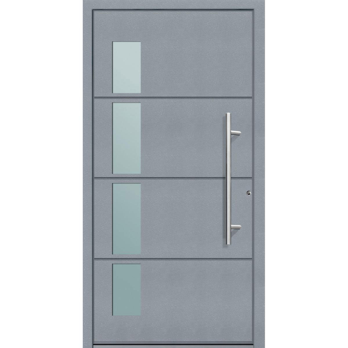 Aluminium Sicherheits-Haustür Prato Superior 60 mm grau 110 x 210 cm Anschlag rechts inkl Griffset Bild 1