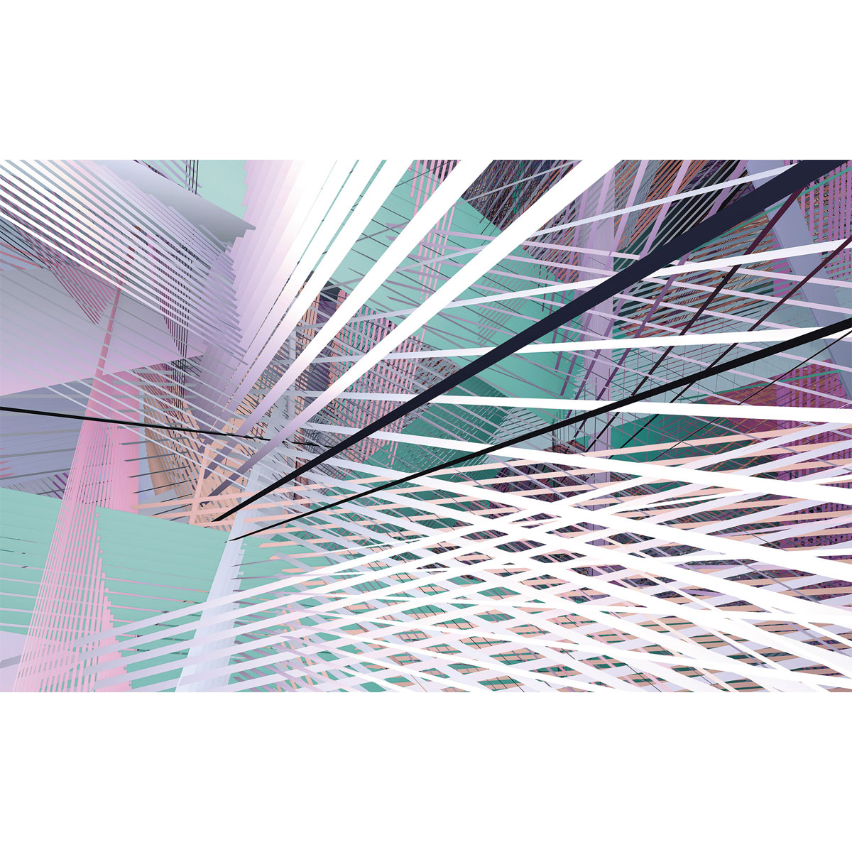 Komar  Vlies Fototapete Space Grid Spring 400x250 cm Bild 2