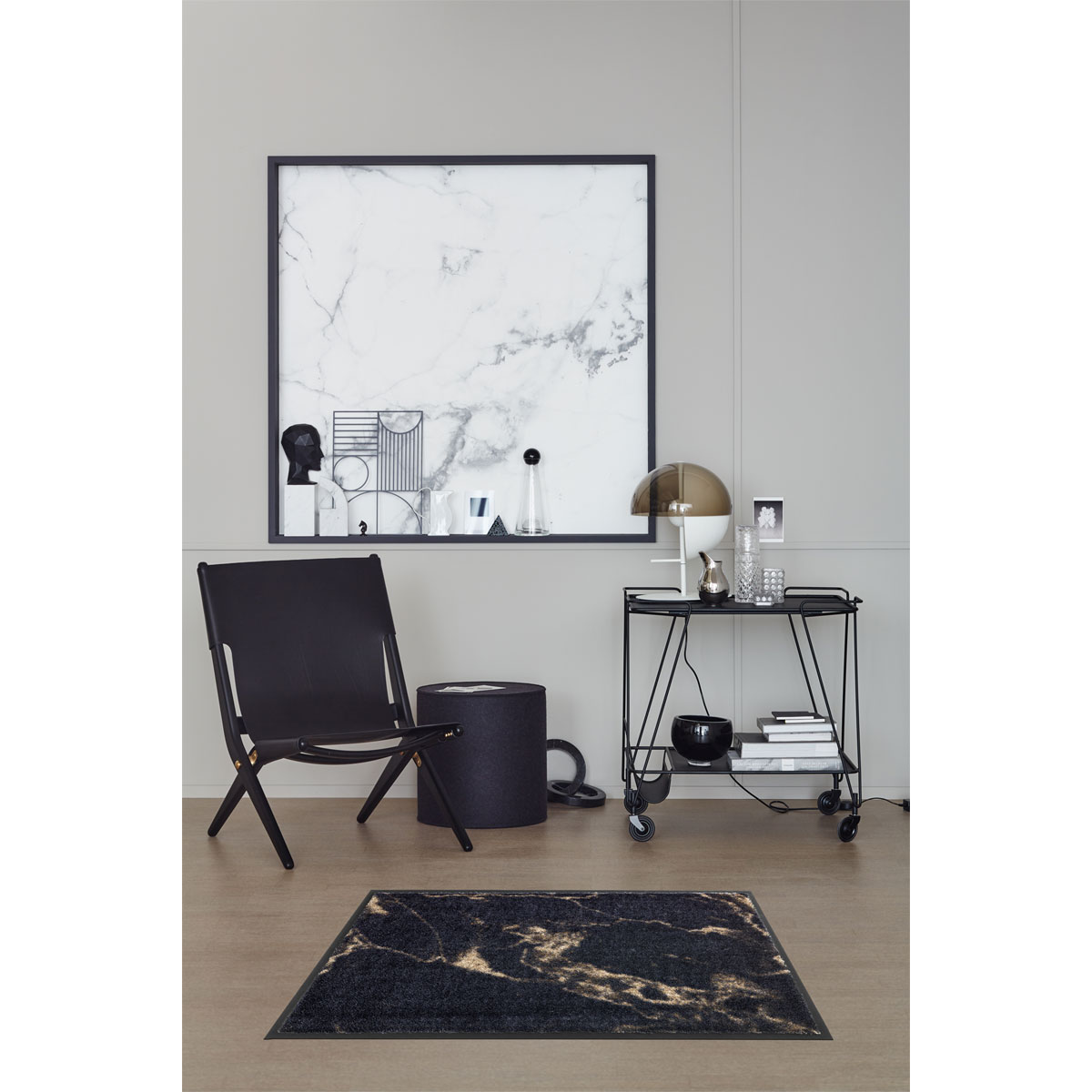 Schöner Wohnen  Schmutzfangmatte „Miami“, marmor/anthrazit-taupe, 67x100 cm Bild 3