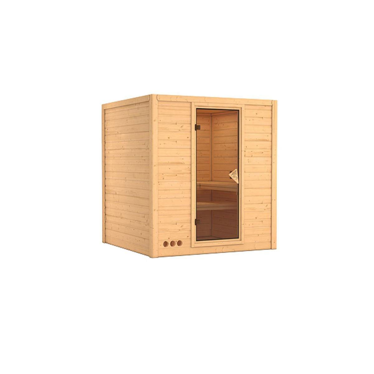 Karibu Massivholzsauna Mojave 40 mm ohne Ofen ohne Kranz Bild 2