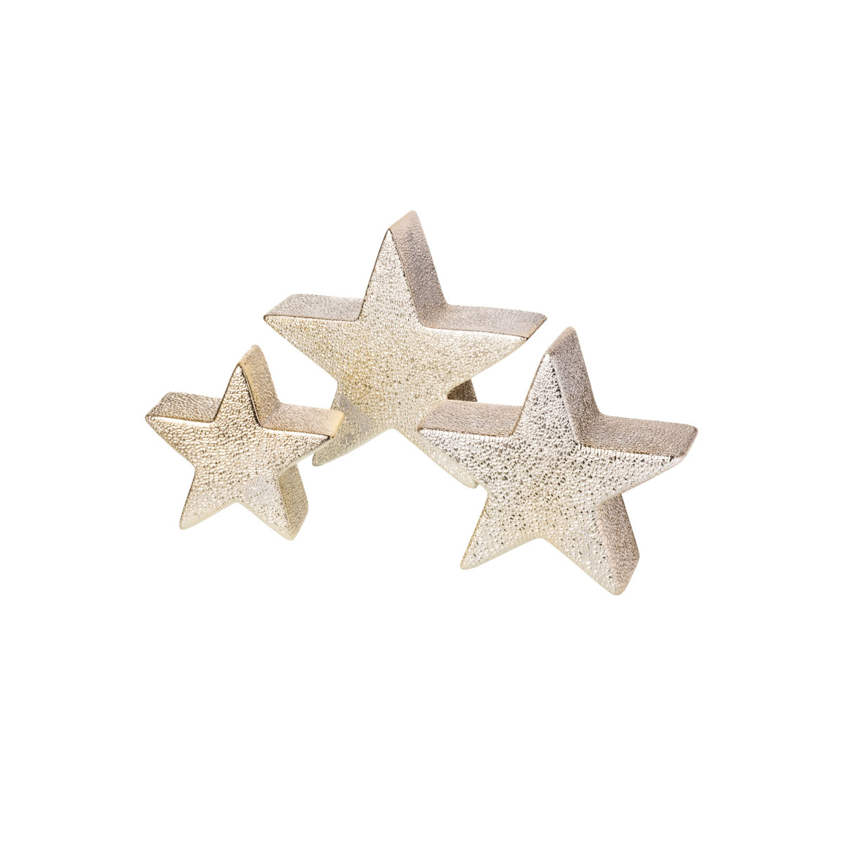 Stern gold Dolomit 17,5 x 5 x 16 cm Oberfläche mit Blasenoptik Bild 2