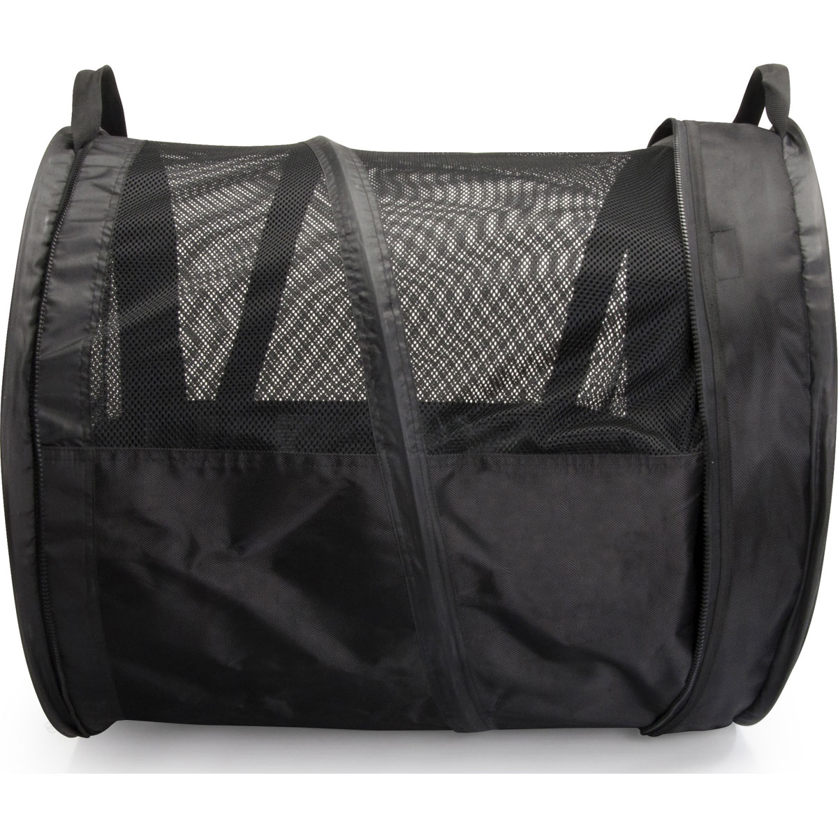 dobar Transportbox Walky Tunnel für Haustiere Durchmesser 60 x 120 cm schwarz