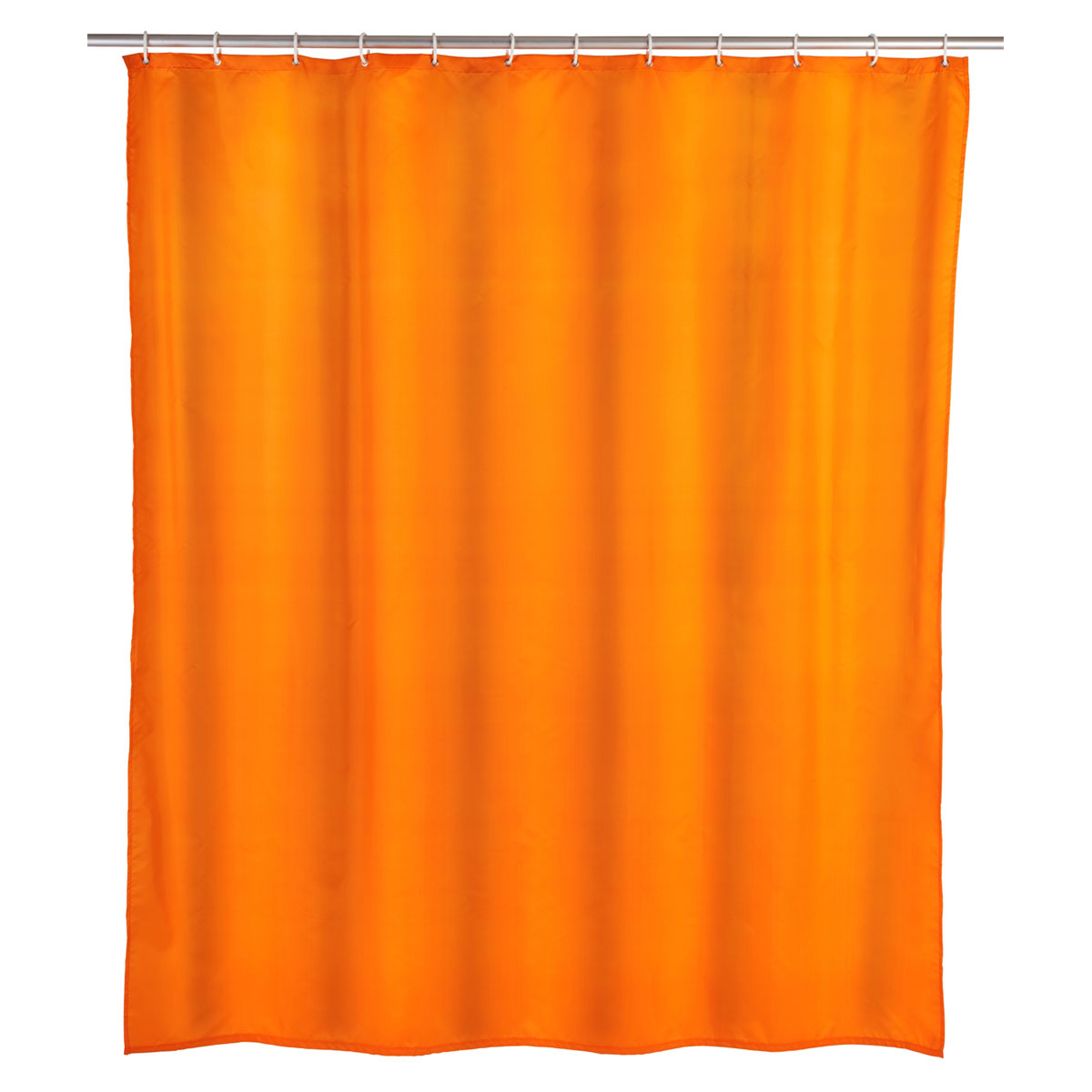 Wenko  Anti-Schimmel Duschvorhang Uni Orange Textil Polyester 180 x 200 cm waschbar