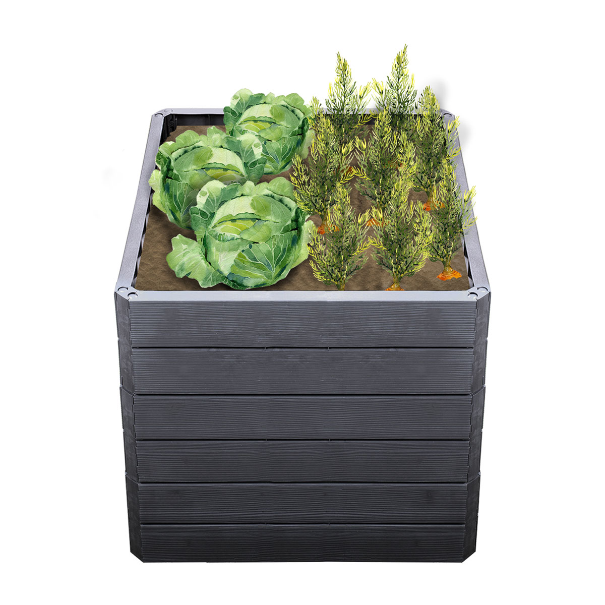 Garantia Hochbeet ERGO QUADRO L 75 Wood inkl FLORA