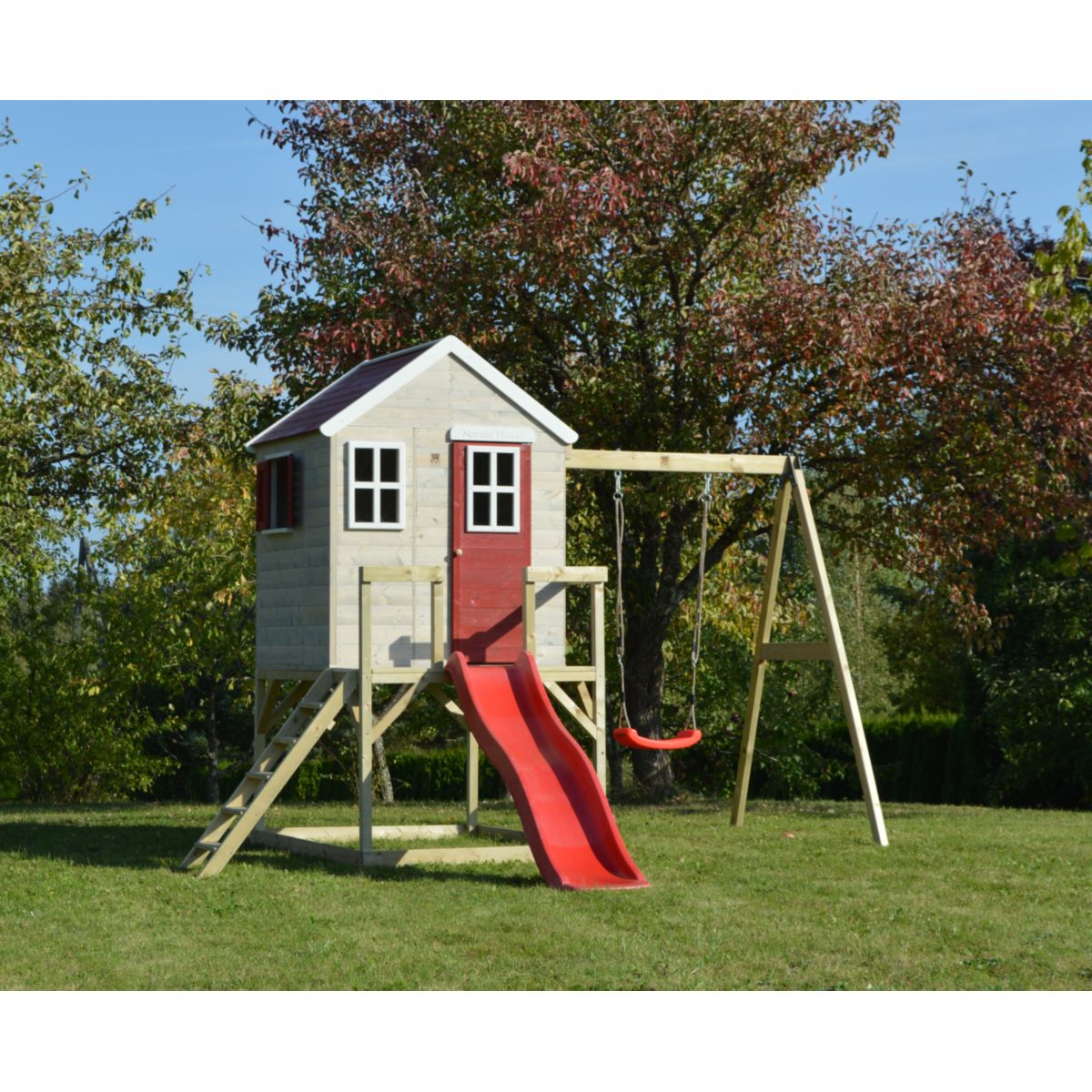 Wendi Toys Spielhaus Elefant inkl. Rutsche und Schaukel 330x350x242 cm Bild 4