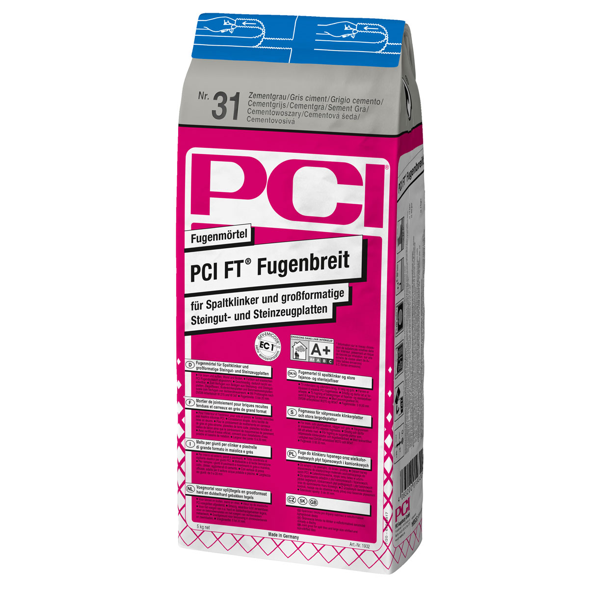 Fugenmörtel Fugenbreit 5 kg zementgrau