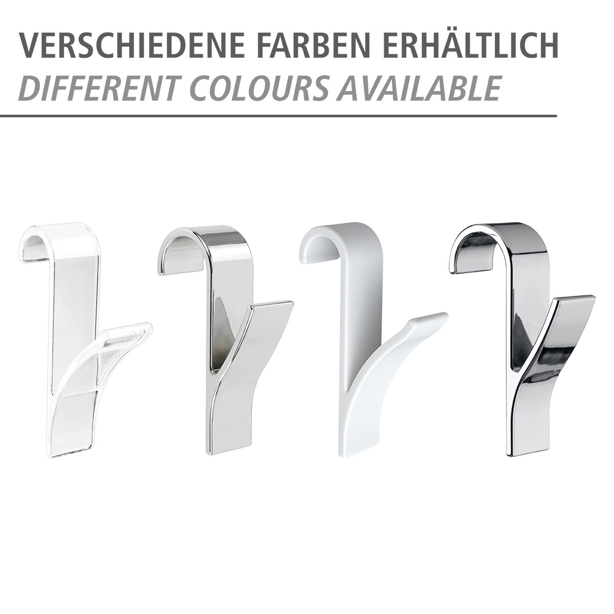 Wenko Haken für Handtuchheizkörper transparent 2er Set Bild 5